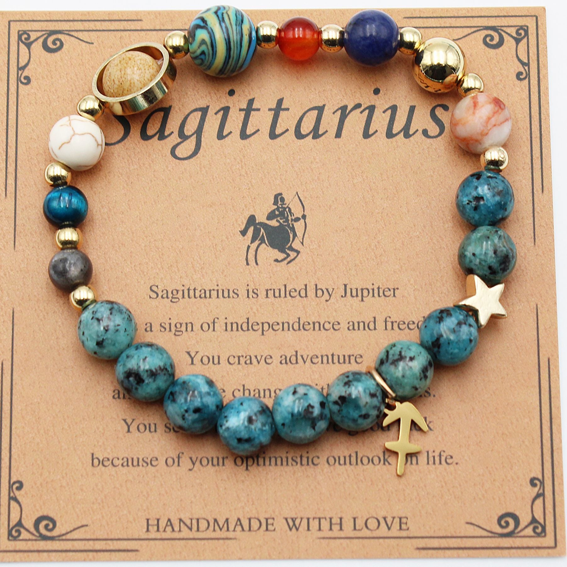 CELESTIAL HARMONY: 8-PLANET 12 CONSTELLATION BRACELET BY RAMODO JEWELRY – NATURAL STONE HEMP STONE, 19MM ZODIAC-INSPIRED ACCESSORY